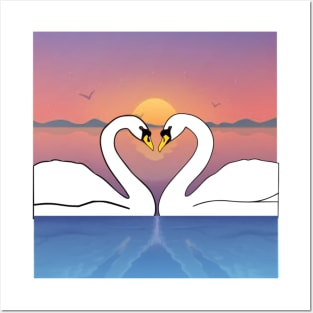 Valentine's Day | Swans In Love Posters and Art